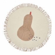 LAFORMA Tamya matta för barn, rund - bomull med brunt päron