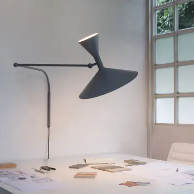 Lampe de Marseille vägglampa, matt grå Nemo Lighting - Vardagsrum - Metall - Med flera ljuskällor