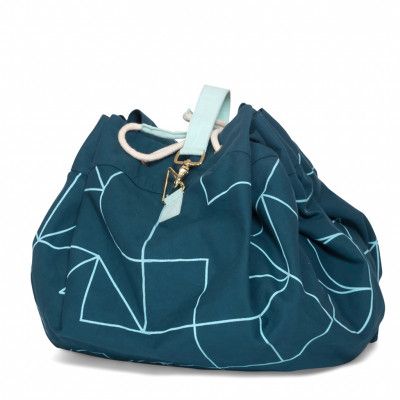 Designtorget Leksaksmatta Samlesak petroleum/mint