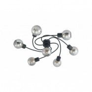 Lindby - Ciala 7 Plafond Black/Smoke