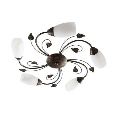 Lindby - Stefania 5 Plafond White/Black-Gold