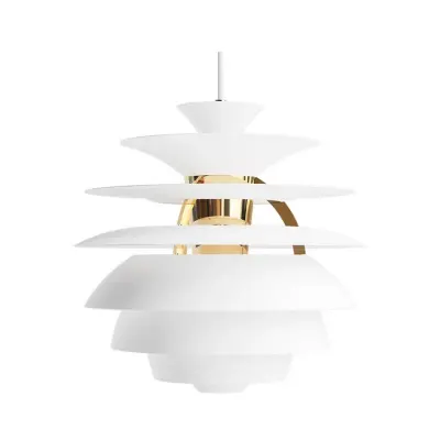 Louis Poulsen - PH Snowball hänglampa, vit/brons, Ø 40 cm