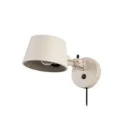 Lucande - Silka vägglampa, 14 cm, beige, flexibel, stickkontakt