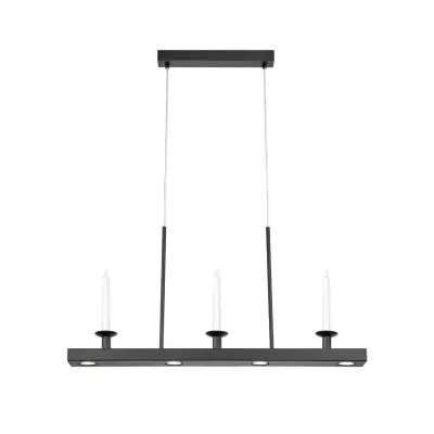Markslöjd - Dining LED-hänglampa, svart, längd 82 cm, järn, dimbar