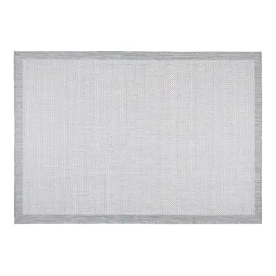 NORDVÄRK 23745A Fresco utomhusmatta, rektangulär - antracit och vit sisal (160x230)
