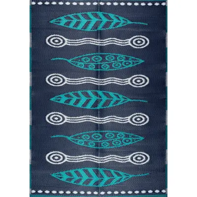 NORDVÄRK Savana 8809 utomhusmatta, rektangulär - grön polypropen (150x210)