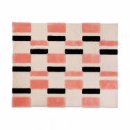 Ogeborg ODC Segment Rug Collection Irregular matta Coral crush-cream-black, 120x200 cm