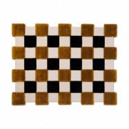 Ogeborg ODC Segment Rug Collection Square matta Ochre-beige-black, 142x198 cm