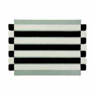 Ogeborg ODC Segment Rug Collection Stripe Chess matta Mint-white-black, 179x250 cm