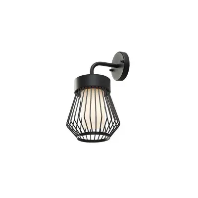 Lindby - Vajana Utomhus Vägglampa Black/Opal White