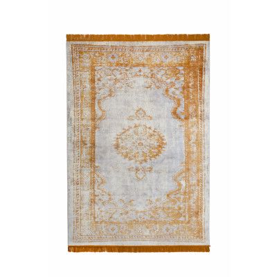 ZUIVER Marvel matta, rektangulär - gyllene tyg (200x300)