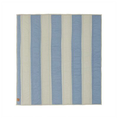 OYOY Living Design - Striped Quilted Överkast Blå/Clay