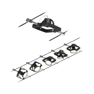 Paulmann - Wire Mac II vajersystem, 5 lampor, 5 m svart