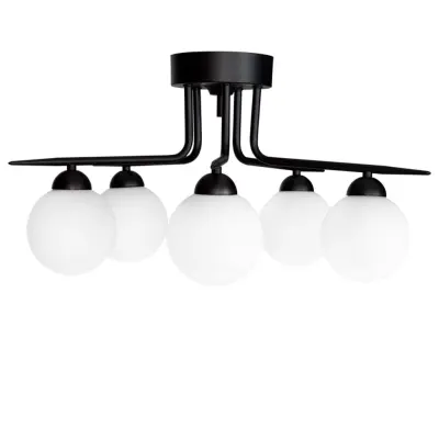 Punto Plafond, Matt svart 5-låg