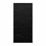 Rug Solid Leather matta 75x300 cm black (svart)