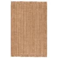 TEPPI 00022A matta med fransar, rektangulär - naturlig jute (120x180)