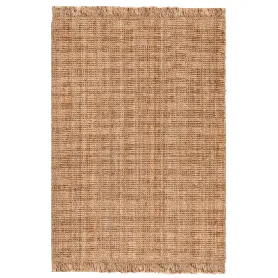 TEPPI 00022A matta med fransar, rektangulär - naturlig jute (120x180)