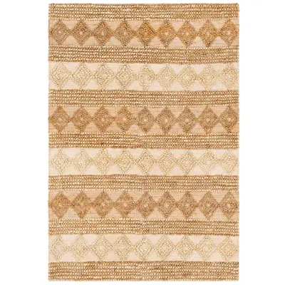 TEPPI 00025A matta med mönster, rektangulär - beige jute (160x240)