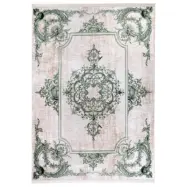 TEPPI 1037 matta med mönster, rektangulär - flerfärgat sammetstyg (120x180)