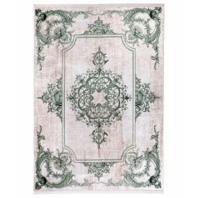 TEPPI 1037 matta med mönster, rektangulär - flerfärgat sammetstyg (120x180)