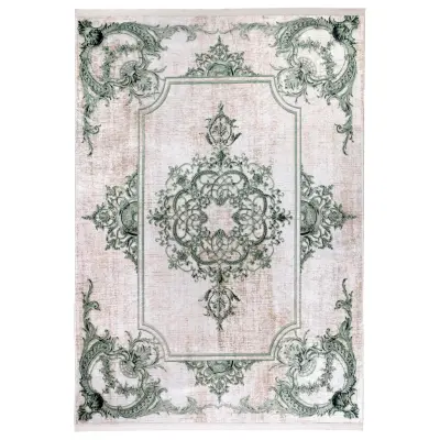 TEPPI 1037 matta med mönster, rektangulär - flerfärgat sammetstyg (120x180)