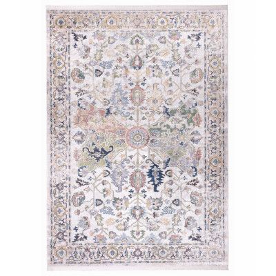 TEPPI 1137 matta med mönster, rektangulär - flerfärgat sammetstyg (180x290)