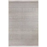 TEPPI 23041A matta med mönster, rektangulär - krämjute och chenille (160x230)