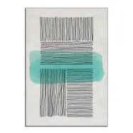 TEPPI ALHO matta, med mönster, rektangulär - flerfärgad polyester (160x230)