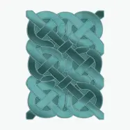 TEPPI ALN600147MV08 matta, med mönster, rektangulär - blå polyester (180x280)