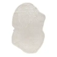 TEPPI Amorf Ar003 matta, ekologisk - krämfärgad polypropen och polyester (120x180)