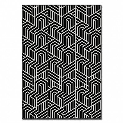 TEPPI ASR matta, med mönster, rektangulär - flerfärgad polyester (160x230)