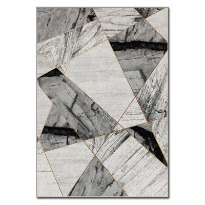 TEPPI ASR matta, med mönster, rektangulär - flerfärgad polyester (160x230)