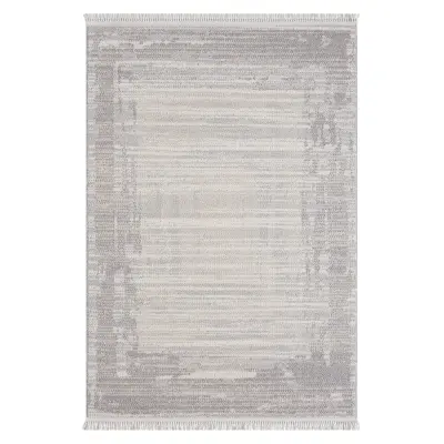 TEPPI Bastia 1277 matta, rektangulär - krämfärgad/grå polypropen (160x230)