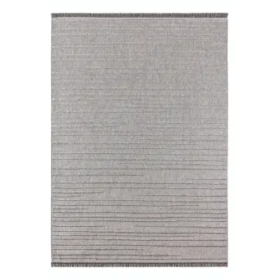 TEPPI Beverly matta med mönster, rektangulär - grå polypropen