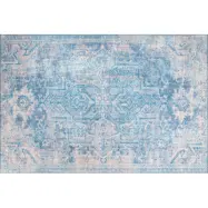 TEPPI Blues matta, m mönster, rektangulär - flerfärgad polyester (230x330)