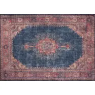 TEPPI Blues matta, m mönster, rektangulär - flerfärgad polyester (210x310)