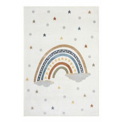 TEPPI Bohem Kids Rainbow matta för barn, rektangulär - flerfärgad polyester (140x200)
