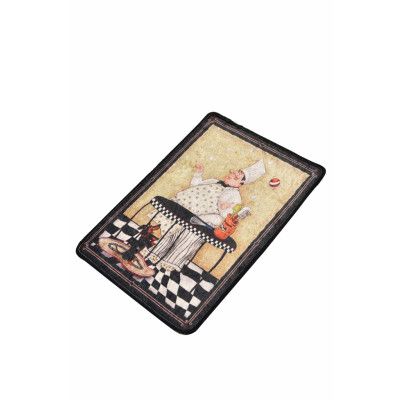 TEPPI Chef matta med mönster, rektangulär - flerfärgad polyester (40x60)