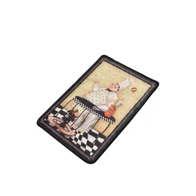 TEPPI Chef matta med mönster, rektangulär - flerfärgad polyester (40x60)