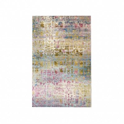 TEPPI ELS1895 matta, med mönster, rektangulär - flerfärgat sammetstyg (180x280)