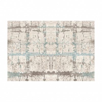 TEPPI ELS2078 matta, med mönster, rektangulär - flerfärgat sammetstyg (160x230)