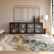 TEPPI ELS2375 Hallmatta, med mönster, rektangulär - flerfärgat sammetstyg (100x200)