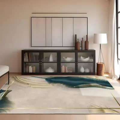 TEPPI ELS2435 matta, med mönster, rektangulär - flerfärgat sammetstyg (180x280)