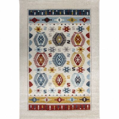 TEPPI G0293 matta med mönster, rektangulär - flerfärgad polypropen (200x290)