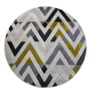 TEPPI H776 matta med mönster, rund - flerfärgad polypropen (Ø160)