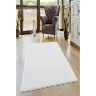 TEPPI HMFPUFY-1 matta, rektangulär - vit polyester (60x100)