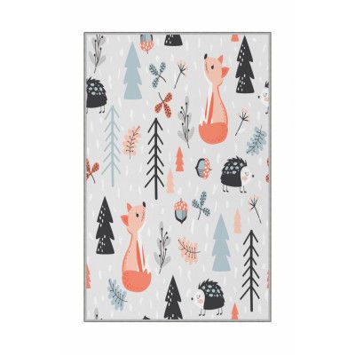 TEPPI HMNT139 barnmatta, rektangulär - flerfärgad polyester (100x200)