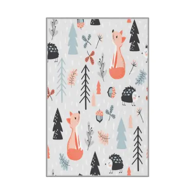 TEPPI HMNT139 barnmatta, rektangulär - flerfärgad polyester (100x200)