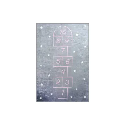 TEPPI Hopscotch matta för barn, rektangulär - flerfärgad polyester (140x190)