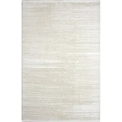 TEPPI Jasmine 1452 Hallmatta, rektangulär - beige och vit polyester (80x150)